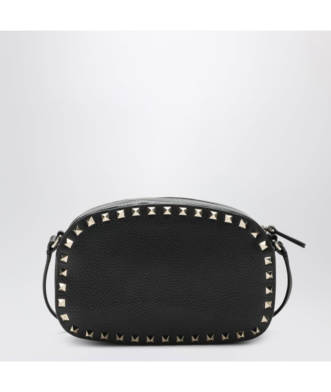 VALENTINO Черная кожаная сумка через плечо, фото 2