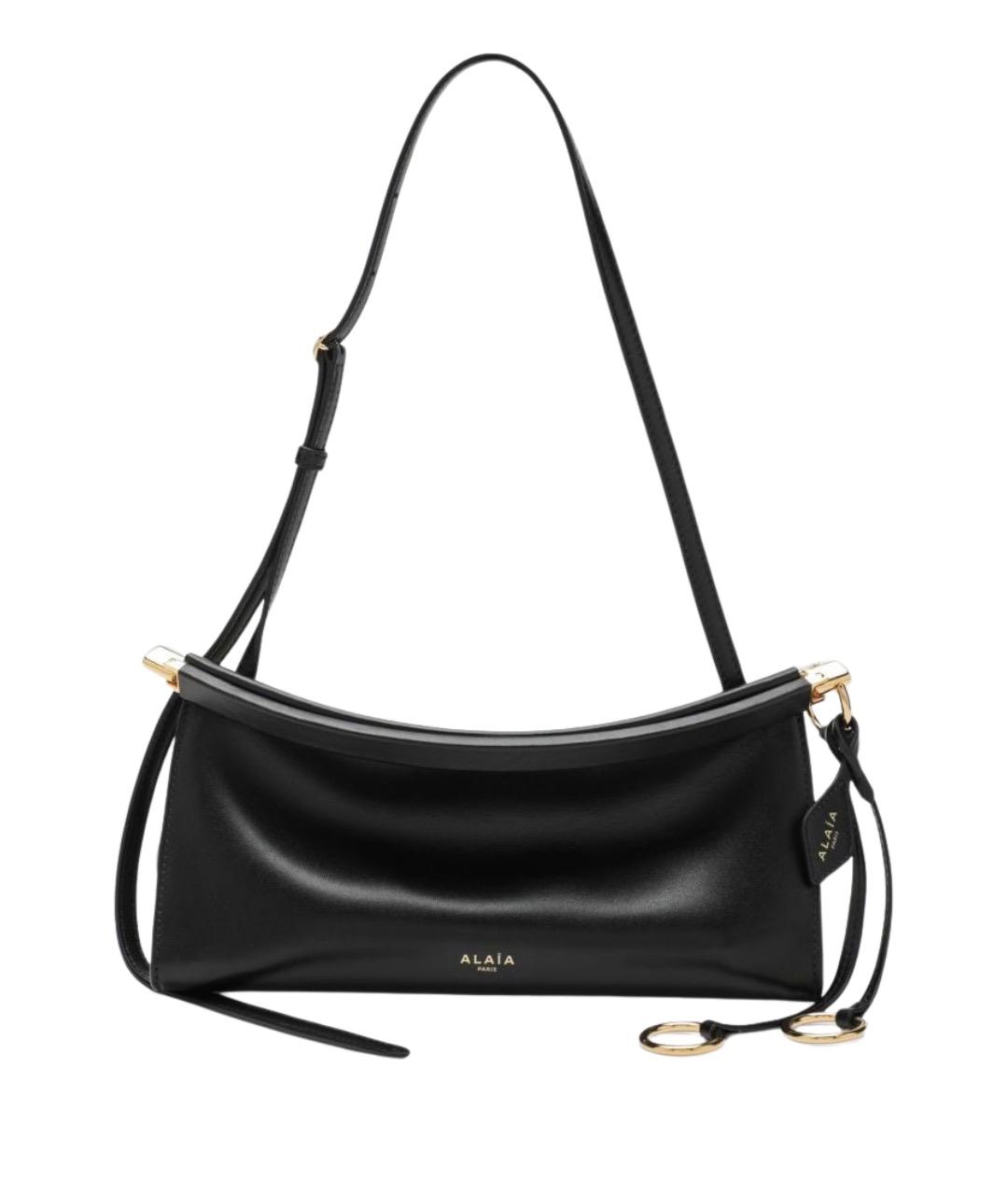 ALAIA Черная кожаная сумка с короткими ручками, фото 1