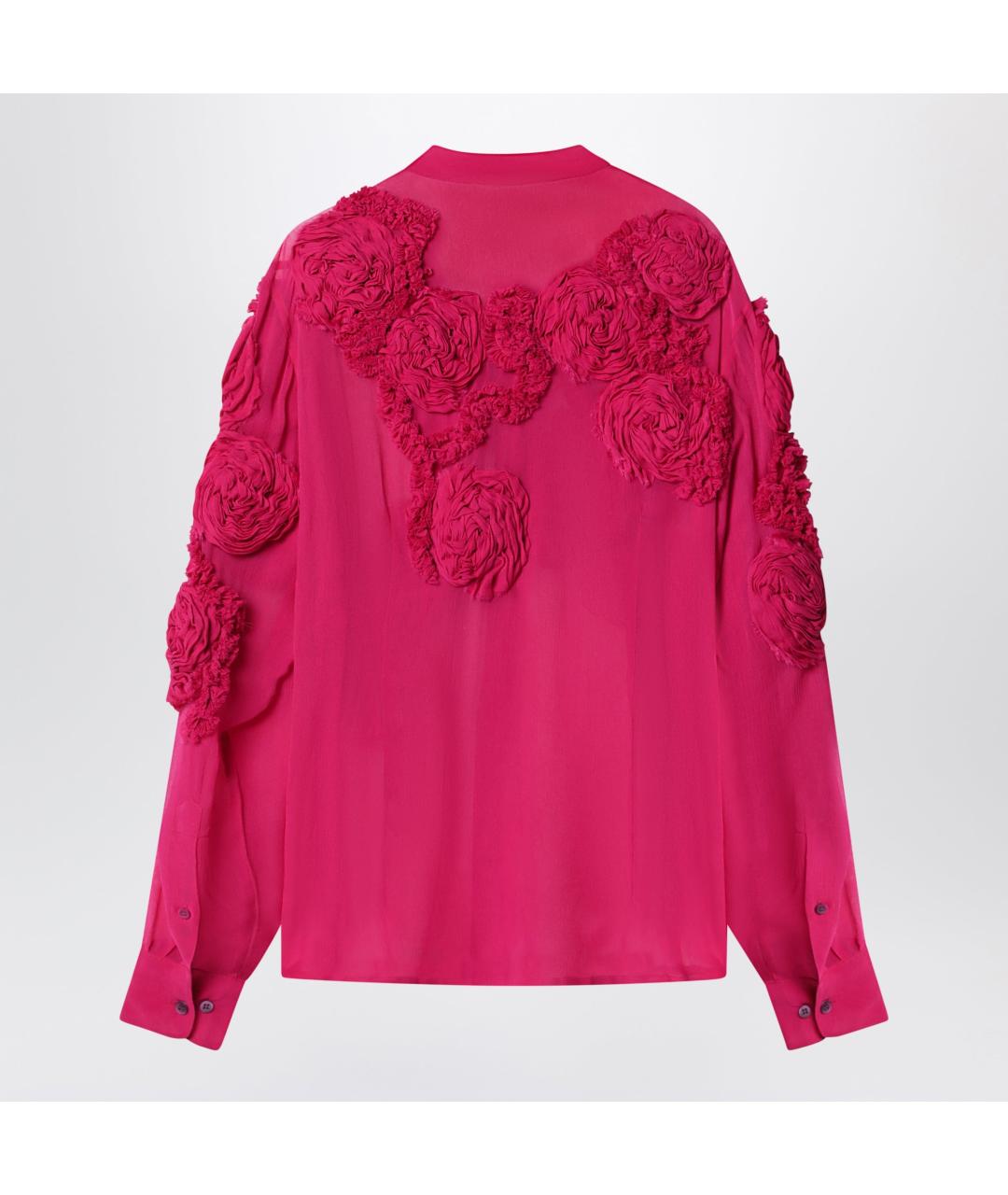 DRIES VAN NOTEN Розовая вискозная рубашка, фото 2