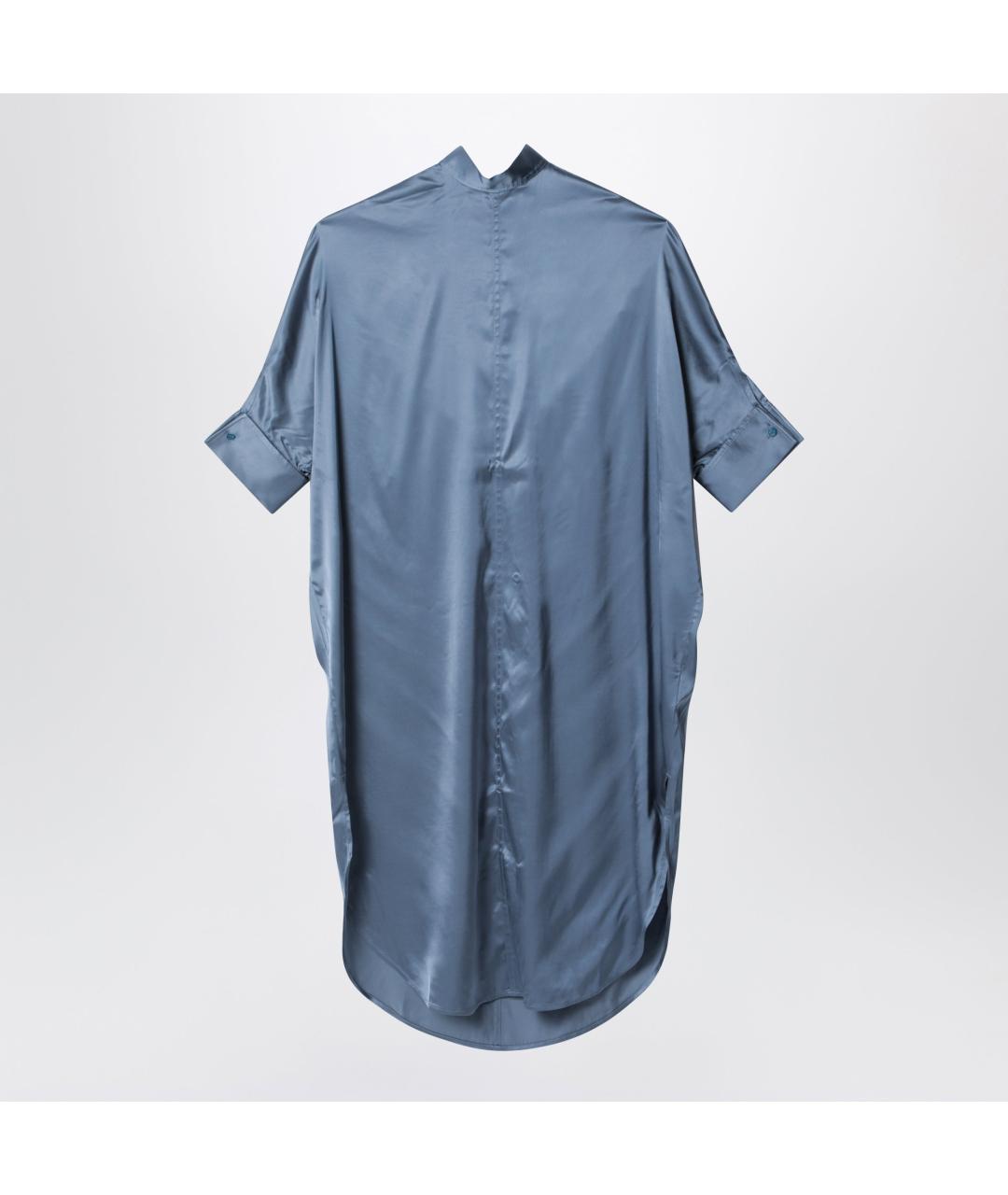 ACNE STUDIOS Голубое вискозное повседневное платье, фото 2