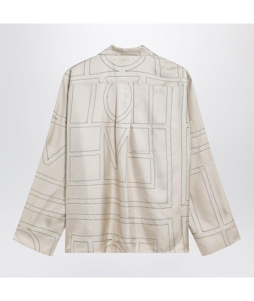 TOTEME Бежевая шелковая рубашка, фото 2