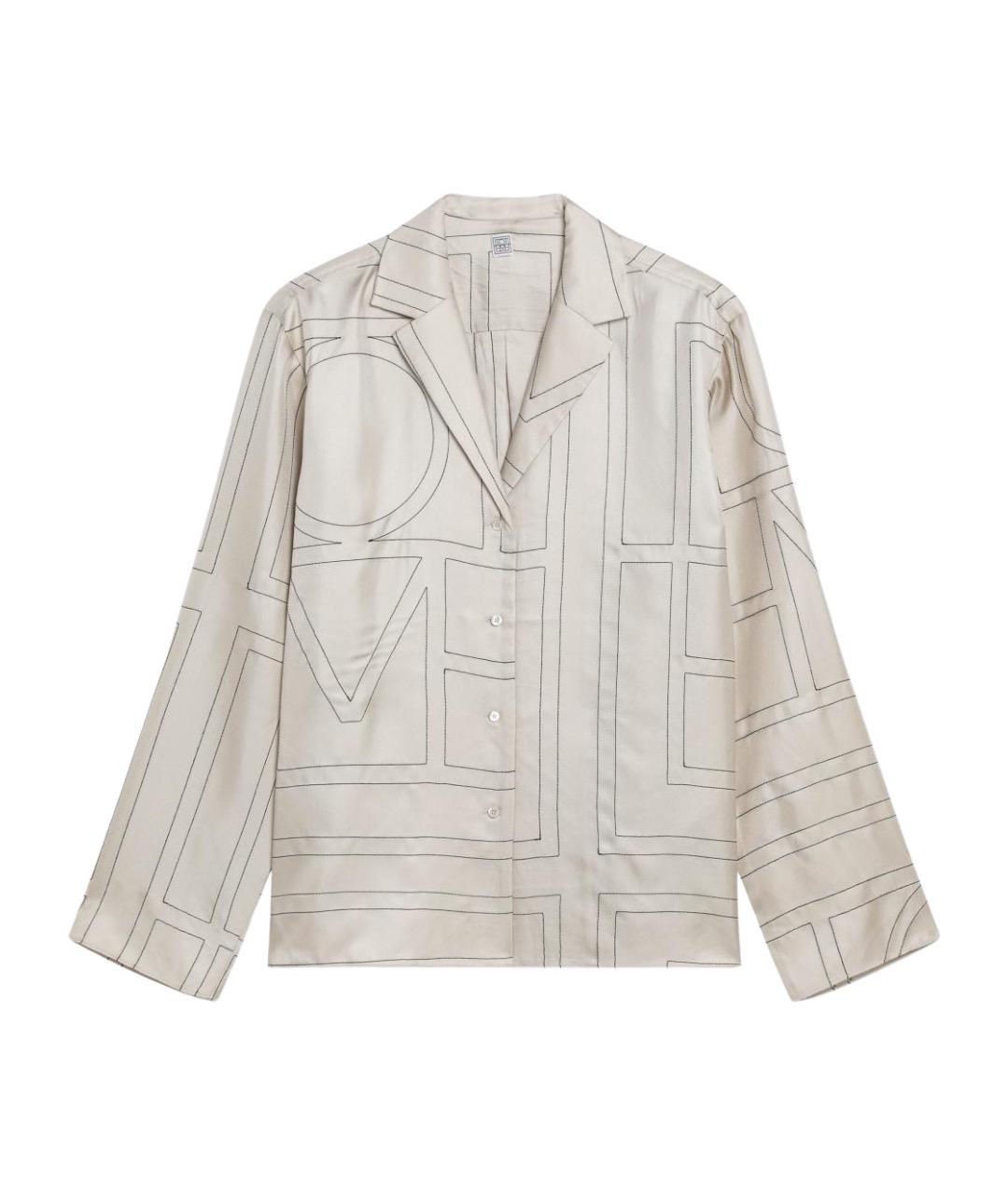 TOTEME Бежевая шелковая рубашка, фото 1