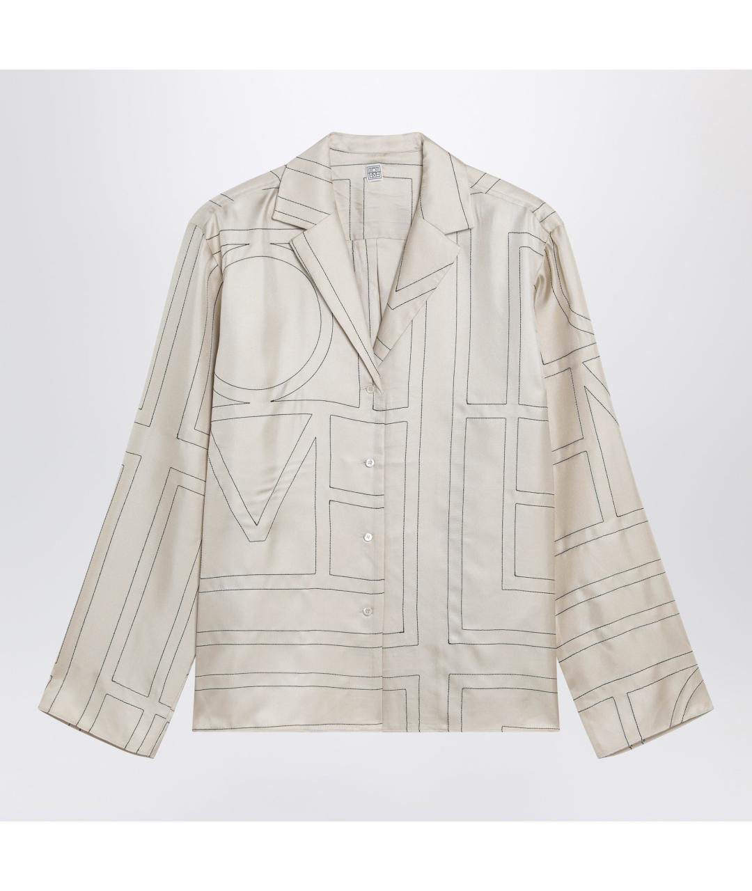 TOTEME Бежевая шелковая рубашка, фото 3