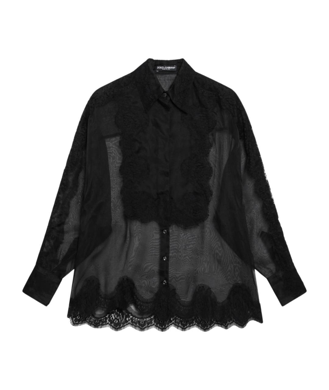 DOLCE&GABBANA Черная шелковая рубашка, фото 1