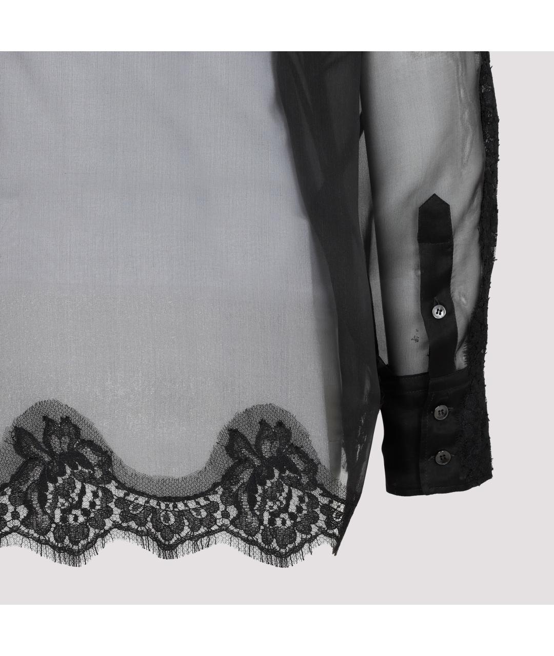 DOLCE&GABBANA Черная шелковая рубашка, фото 3