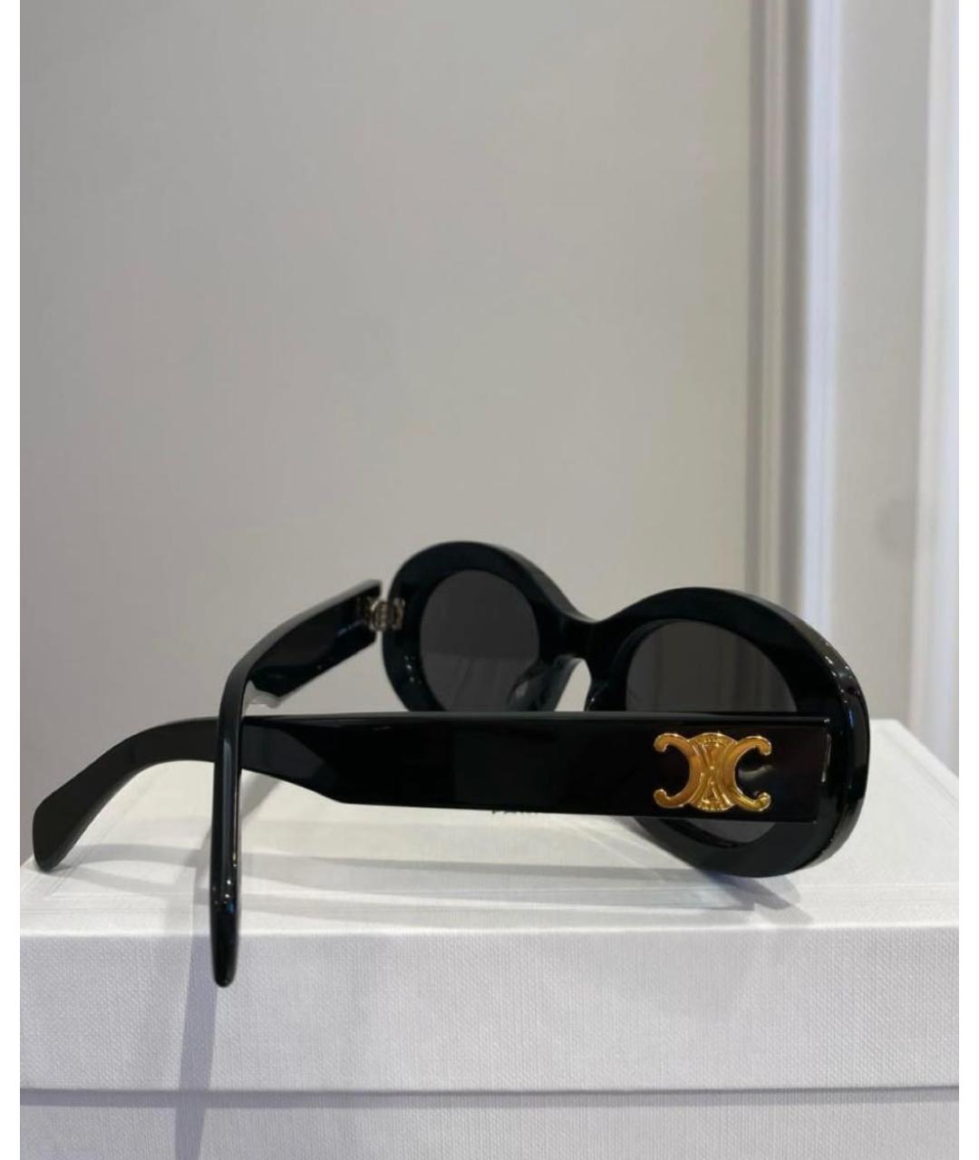 CELINE Черные пластиковые солнцезащитные очки, фото 4