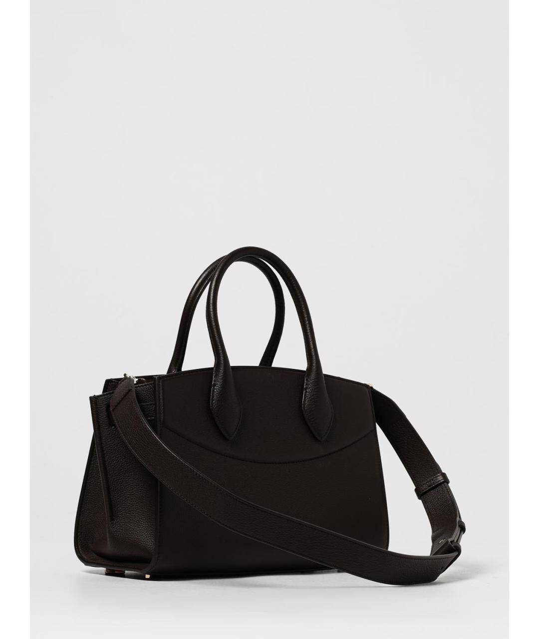 FERRAGAMO Коричневая кожаная сумка с короткими ручками, фото 3