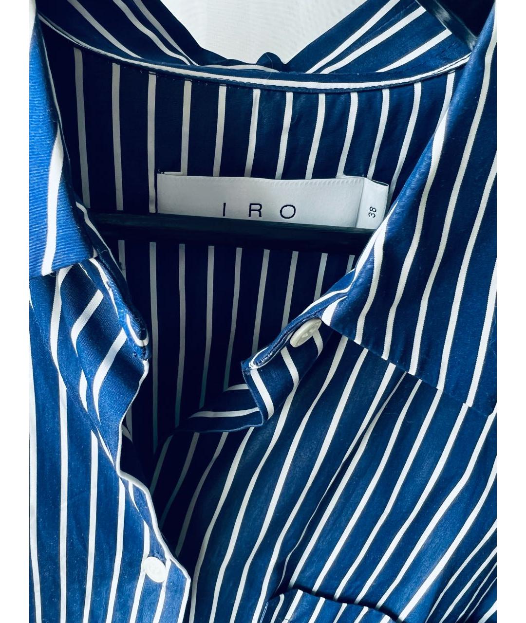 IRO Темно-синяя хлопковая рубашка, фото 3
