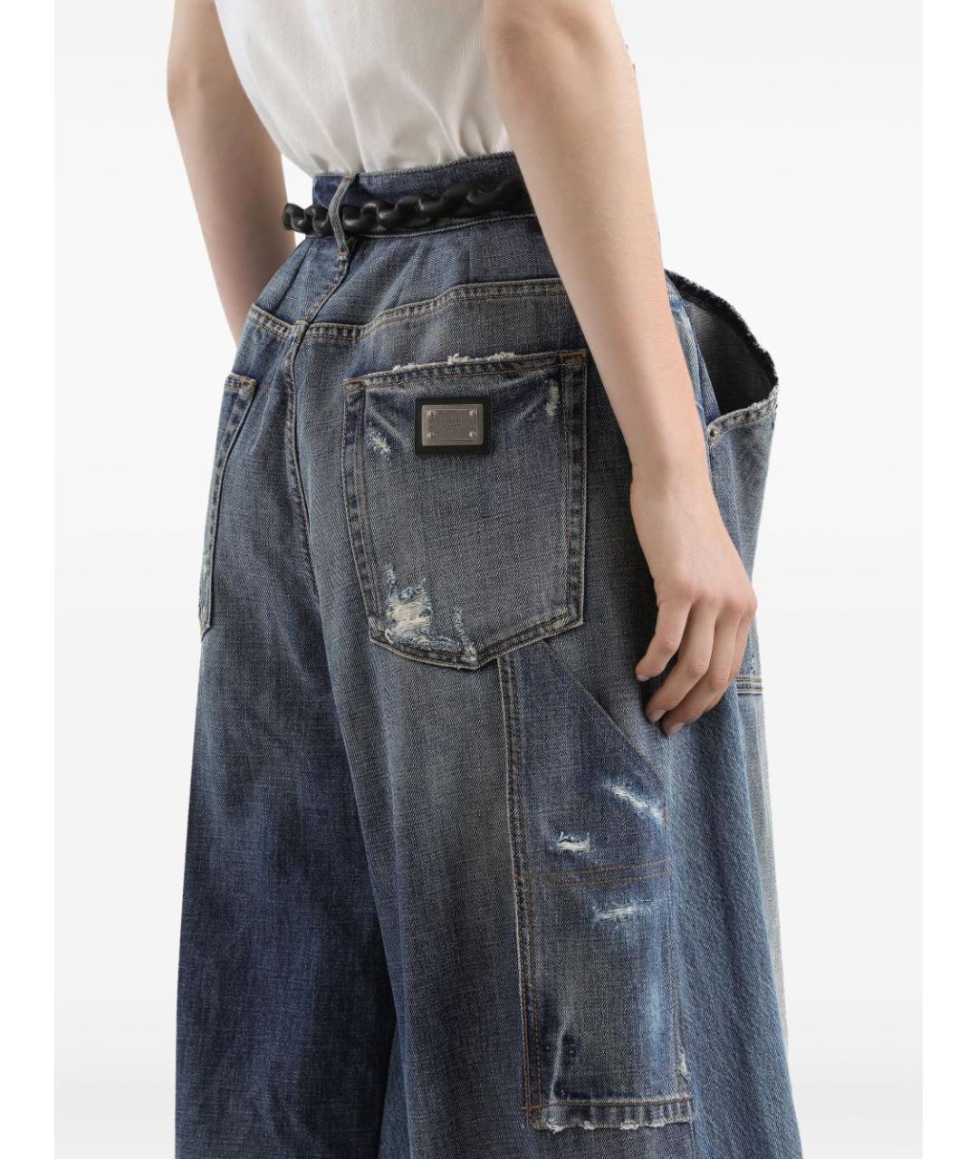 DOLCE&GABBANA Синие хлопковые кюлоты, фото 3