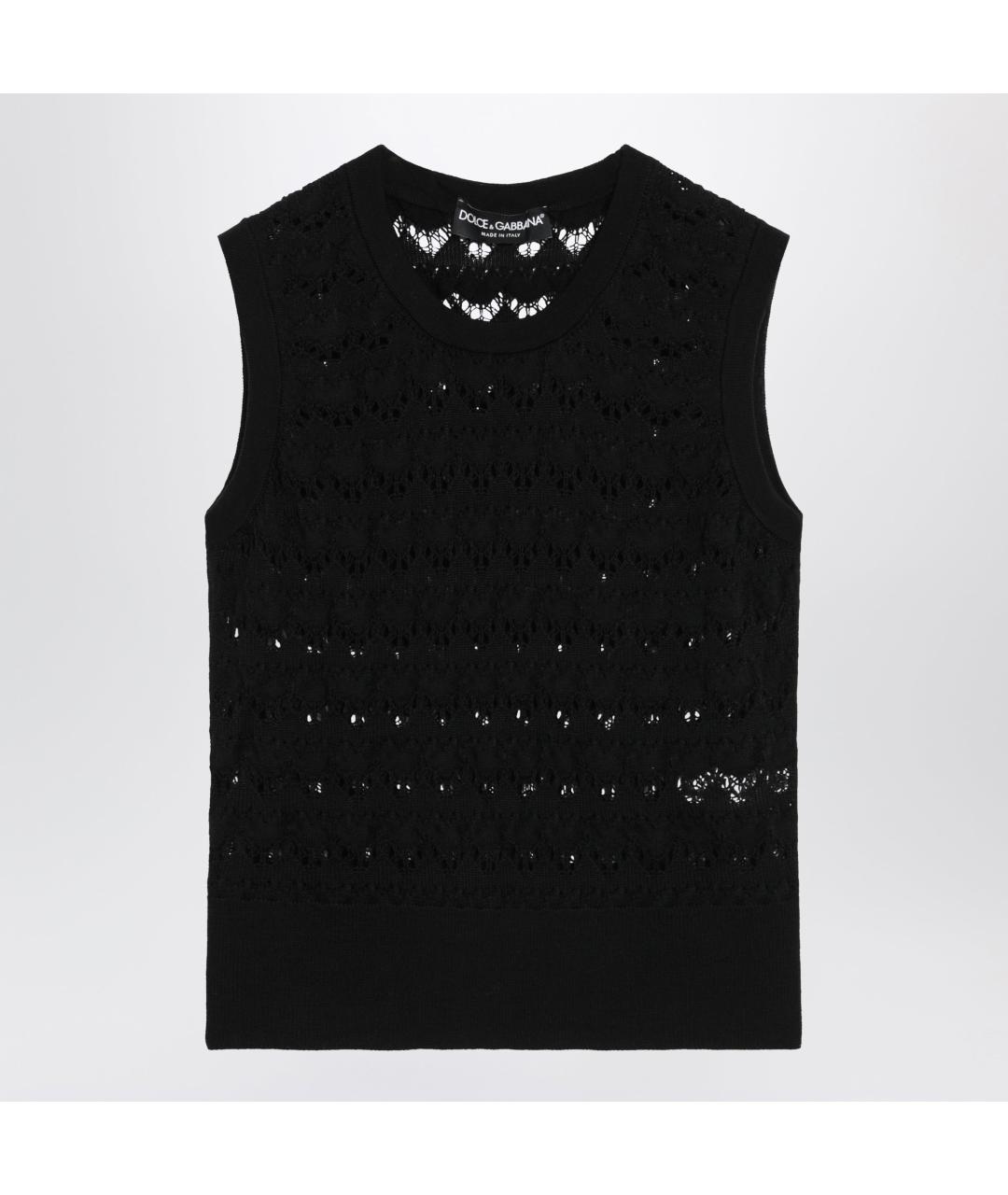 DOLCE&GABBANA Черная хлопковая футболка, фото 3