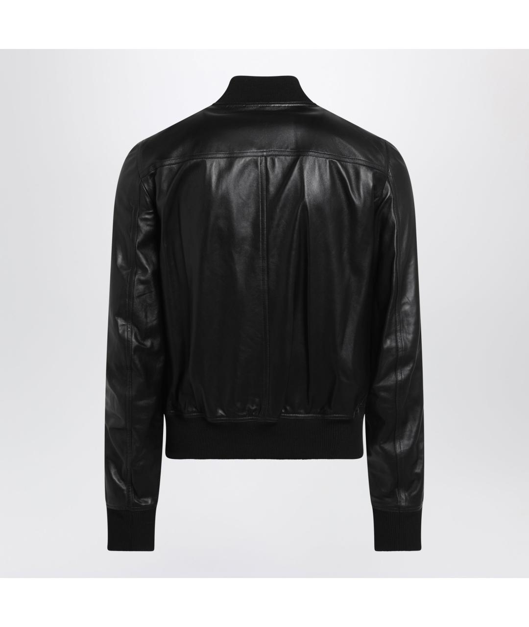 RICK OWENS Черная кожаная куртка, фото 2