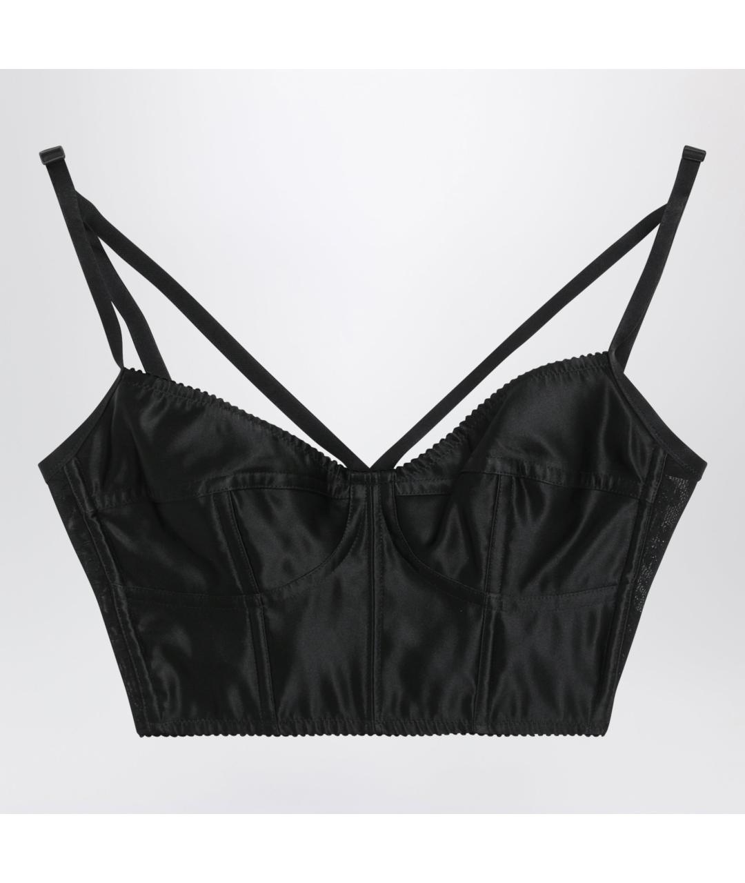 DOLCE&GABBANA Черная полиамидовая майка, фото 3