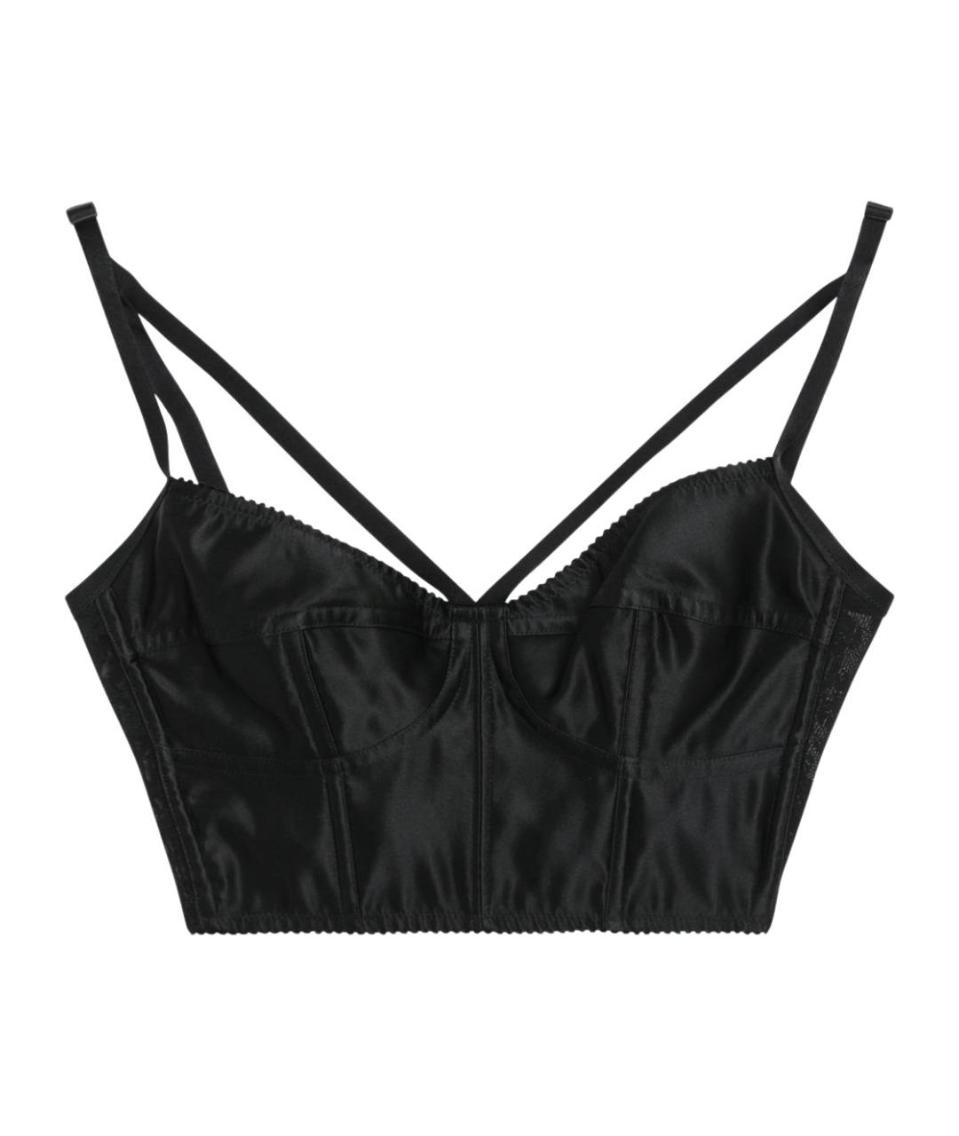 DOLCE&GABBANA Черная полиамидовая майка, фото 1