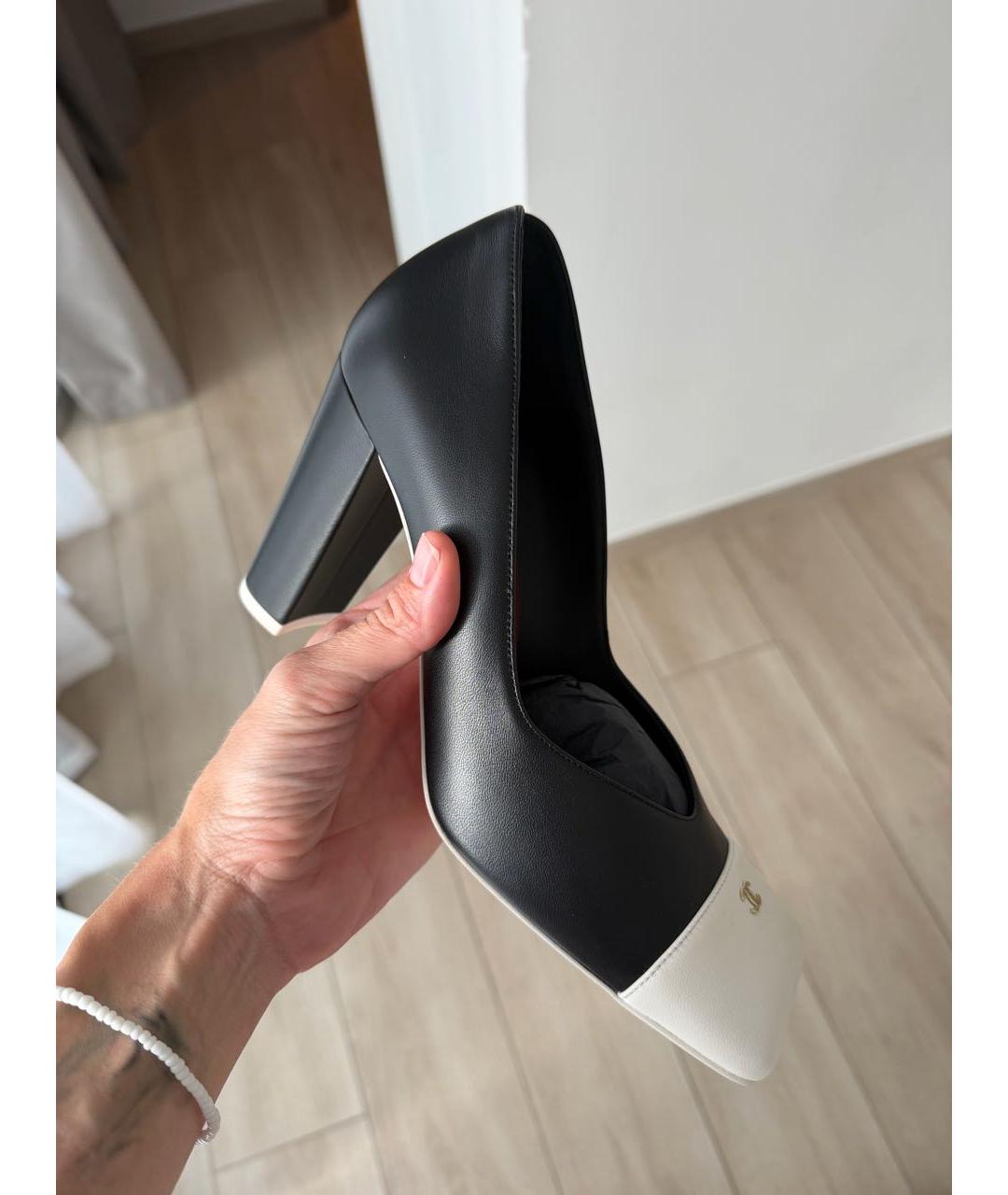 CHANEL Черные кожаные туфли, фото 5