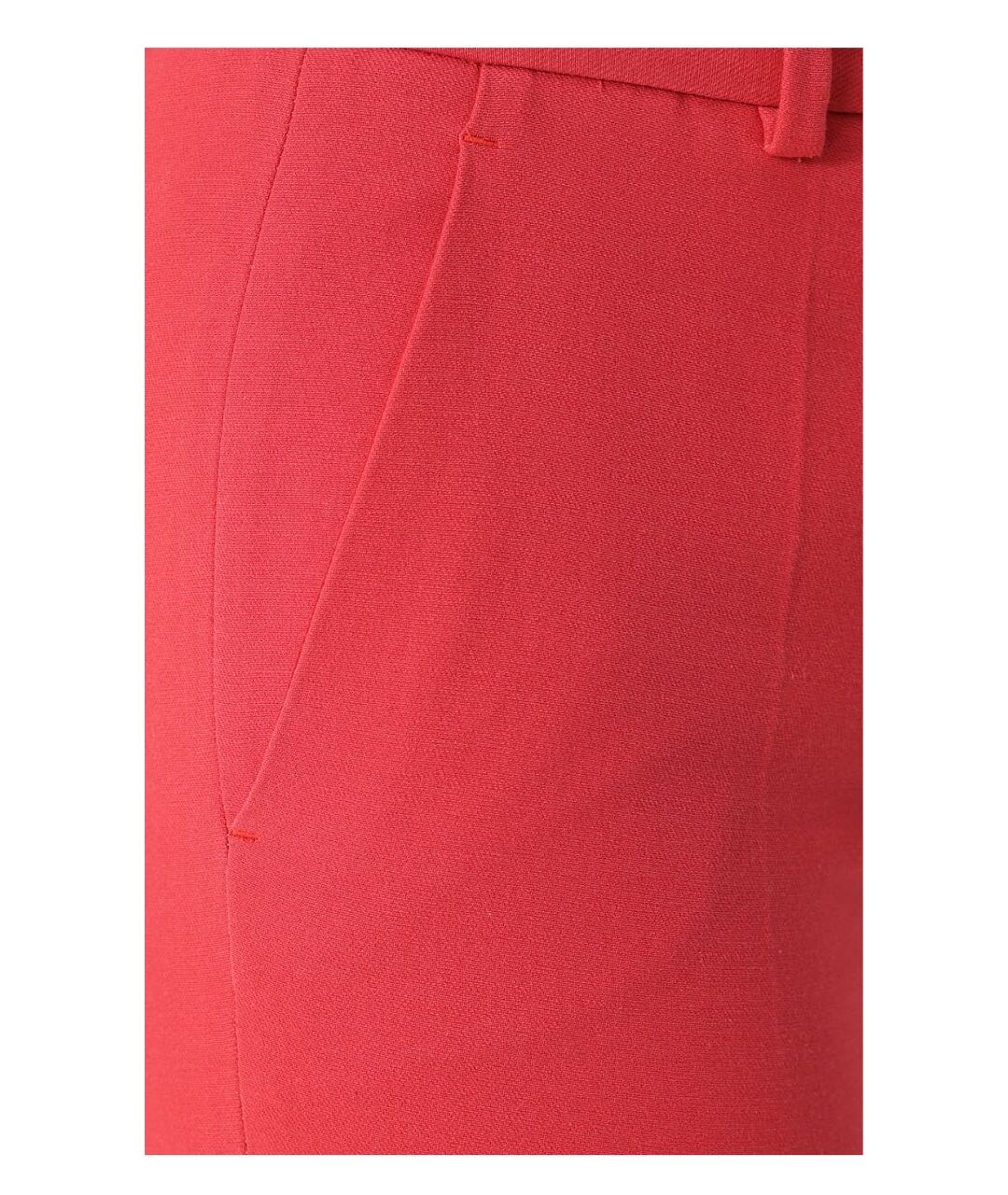 ROBERTO CAVALLI Красные хлопковые брюки широкие, фото 7