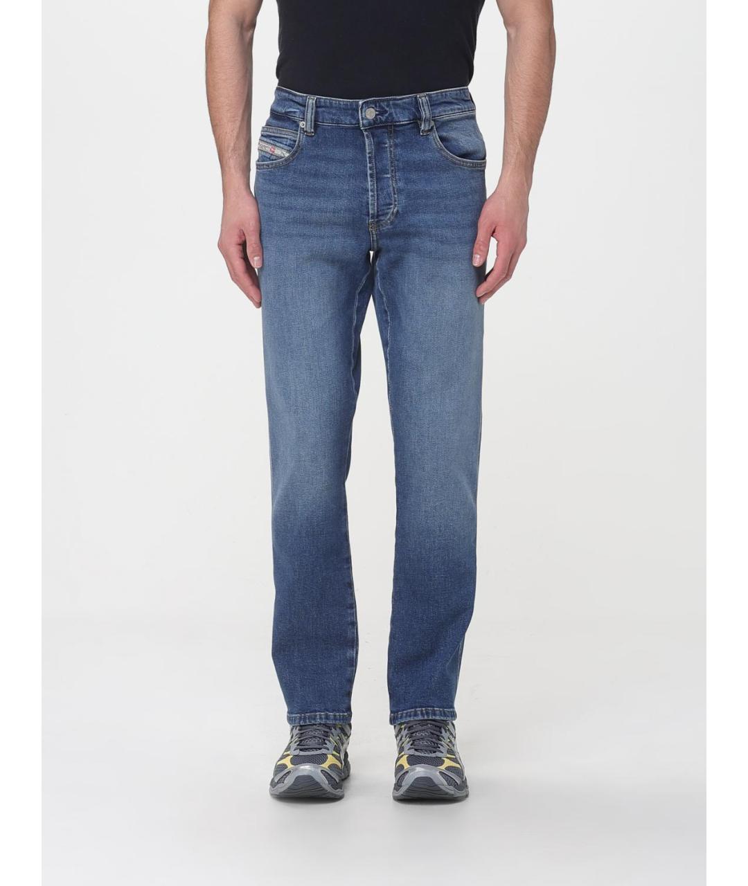 DSQUARED2 Синие хлопковые прямые джинсы, фото 4