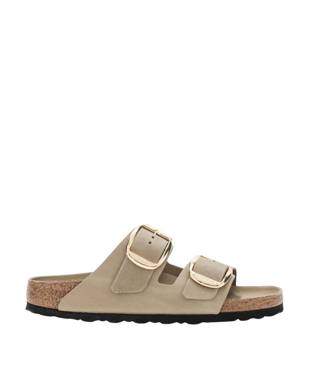 BIRKENSTOCK Коричневые кожаные сандалии, фото 1