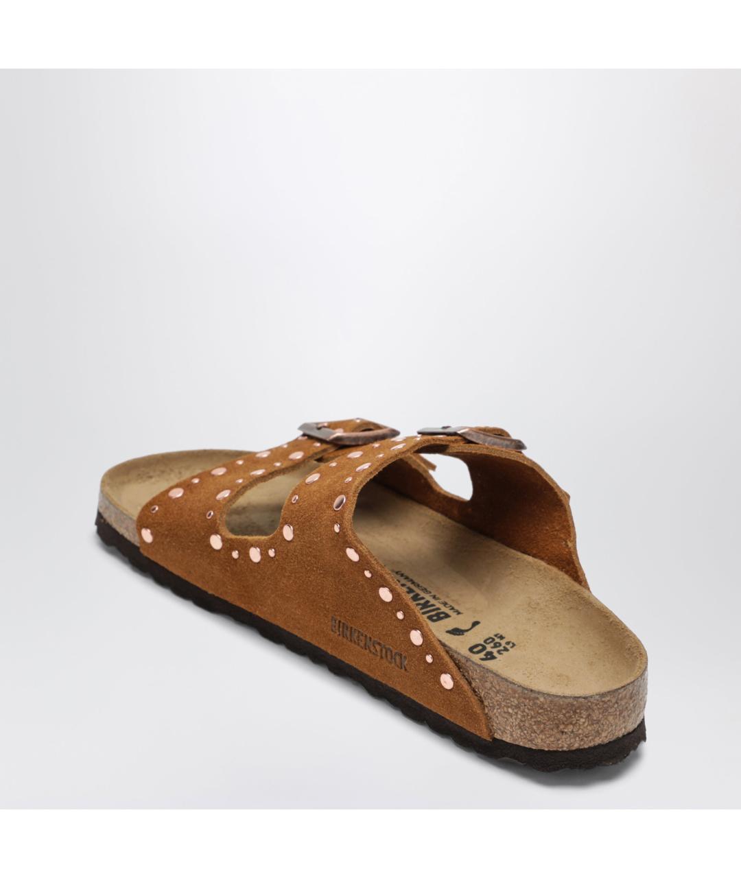 BIRKENSTOCK Коричневые замшевые сандалии, фото 2