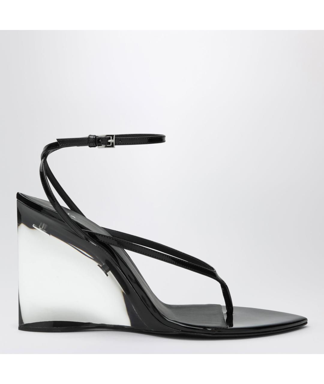 ALAIA Черные кожаные босоножки, фото 3