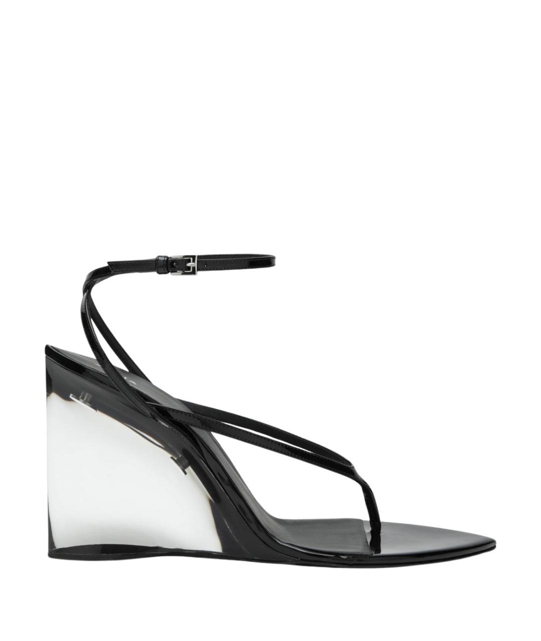ALAIA Черные кожаные босоножки, фото 1