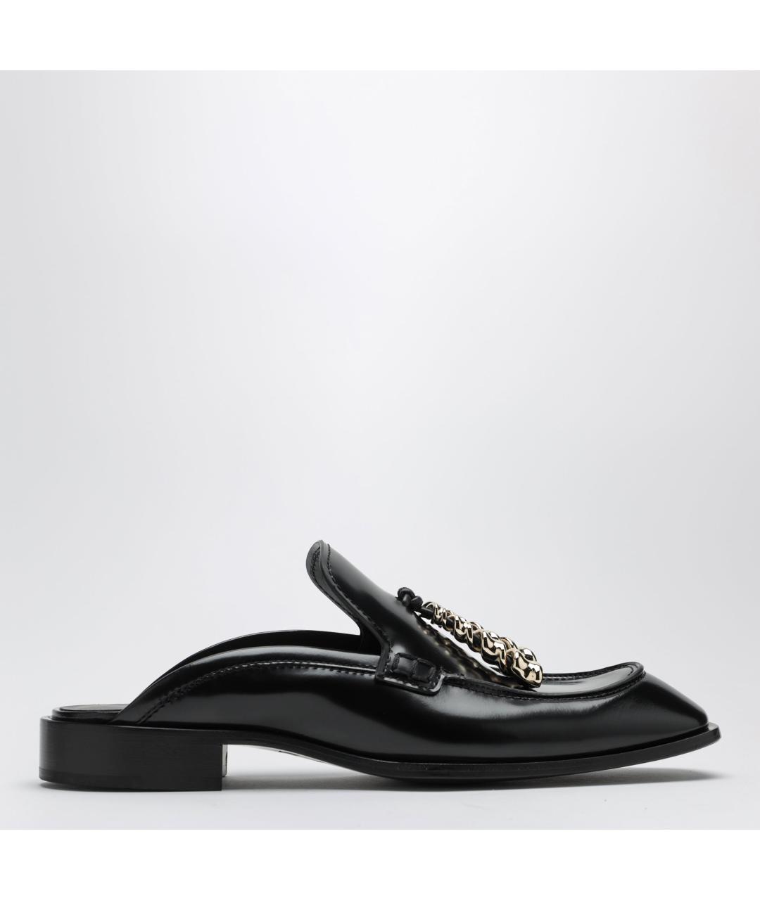 LOEWE Черные кожаные мюли, фото 3