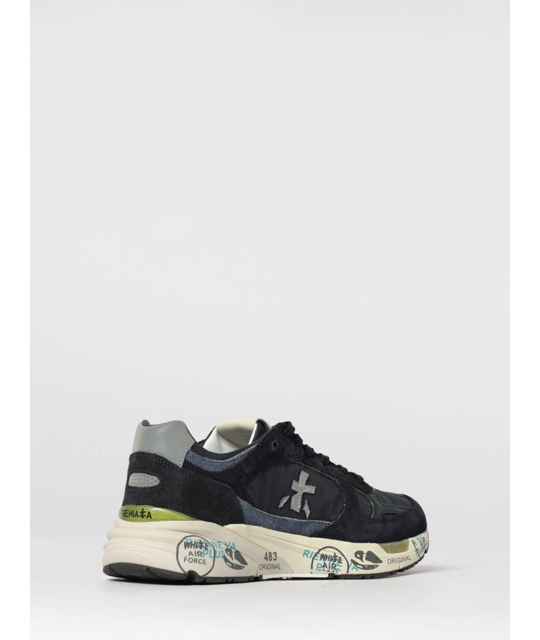 PREMIATA Синие кожаные низкие кроссовки / кеды, фото 3