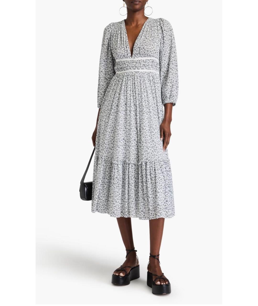 ULLA JOHNSON Мульти хлопковое повседневное платье, фото 7