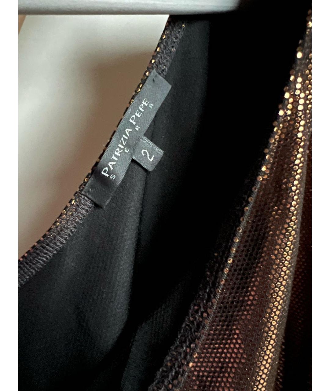 PATRIZIA PEPE Коричневое ацетатное вечернее платье, фото 3