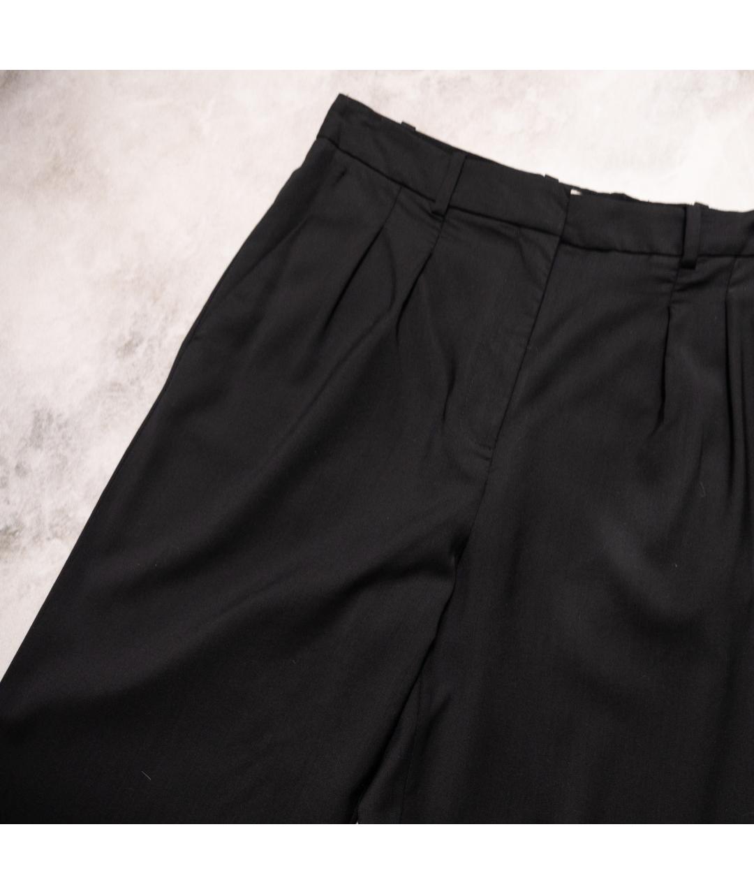 LOULOU STUDIO Черные шерстяные брюки широкие, фото 5