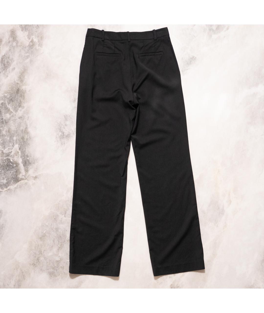 LOULOU STUDIO Черные шерстяные брюки широкие, фото 2