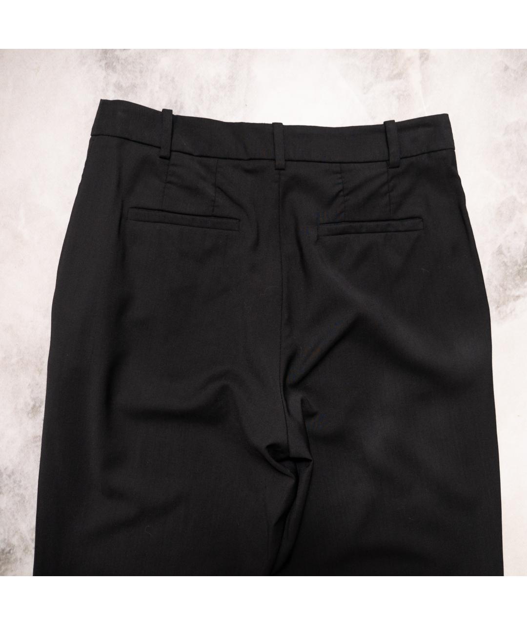 LOULOU STUDIO Черные шерстяные брюки широкие, фото 4