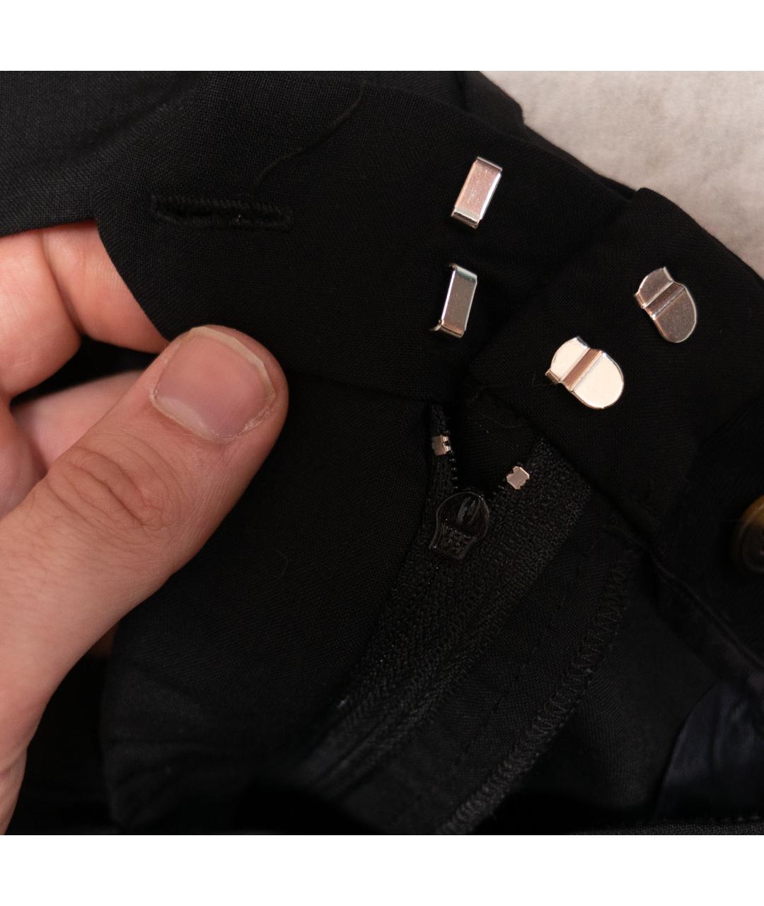 LOULOU STUDIO Черные шерстяные брюки широкие, фото 7