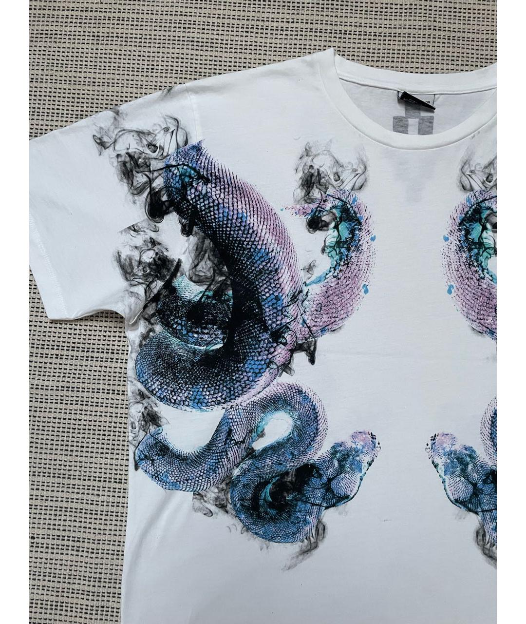 MARCELO BURLON Белая хлопковая футболка, фото 3