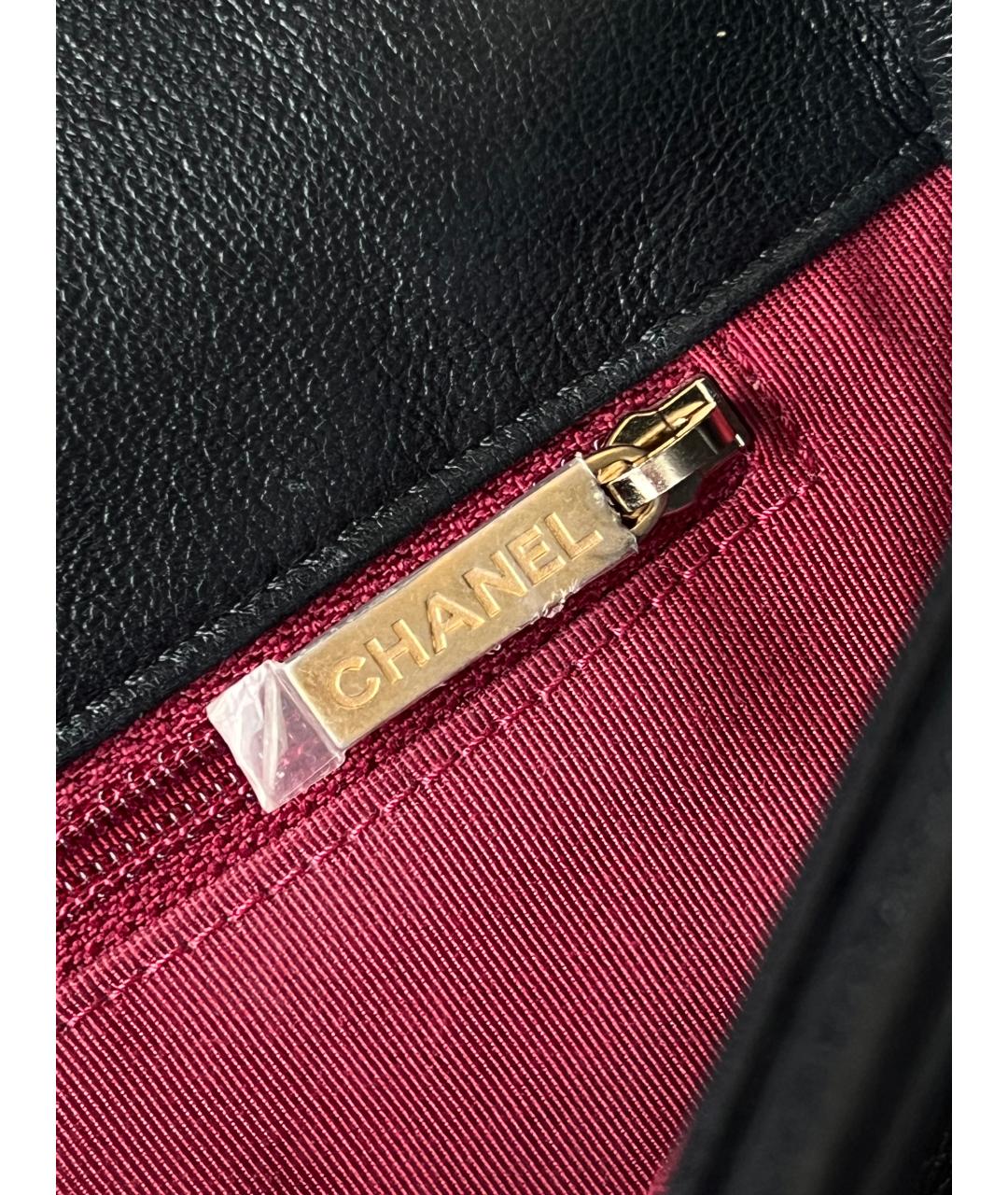 CHANEL Черная кожаная сумка через плечо, фото 7