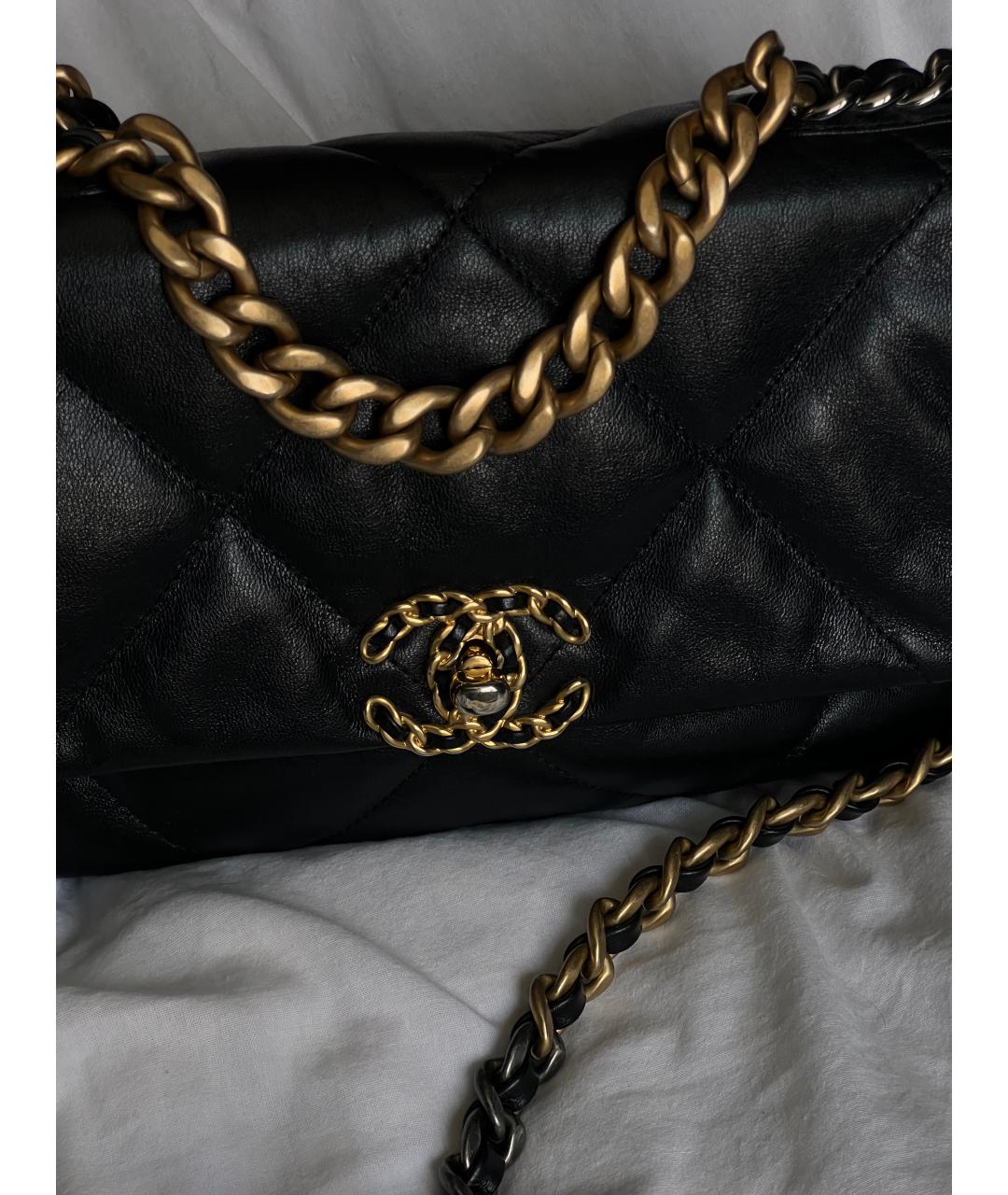 CHANEL Черная кожаная сумка через плечо, фото 5
