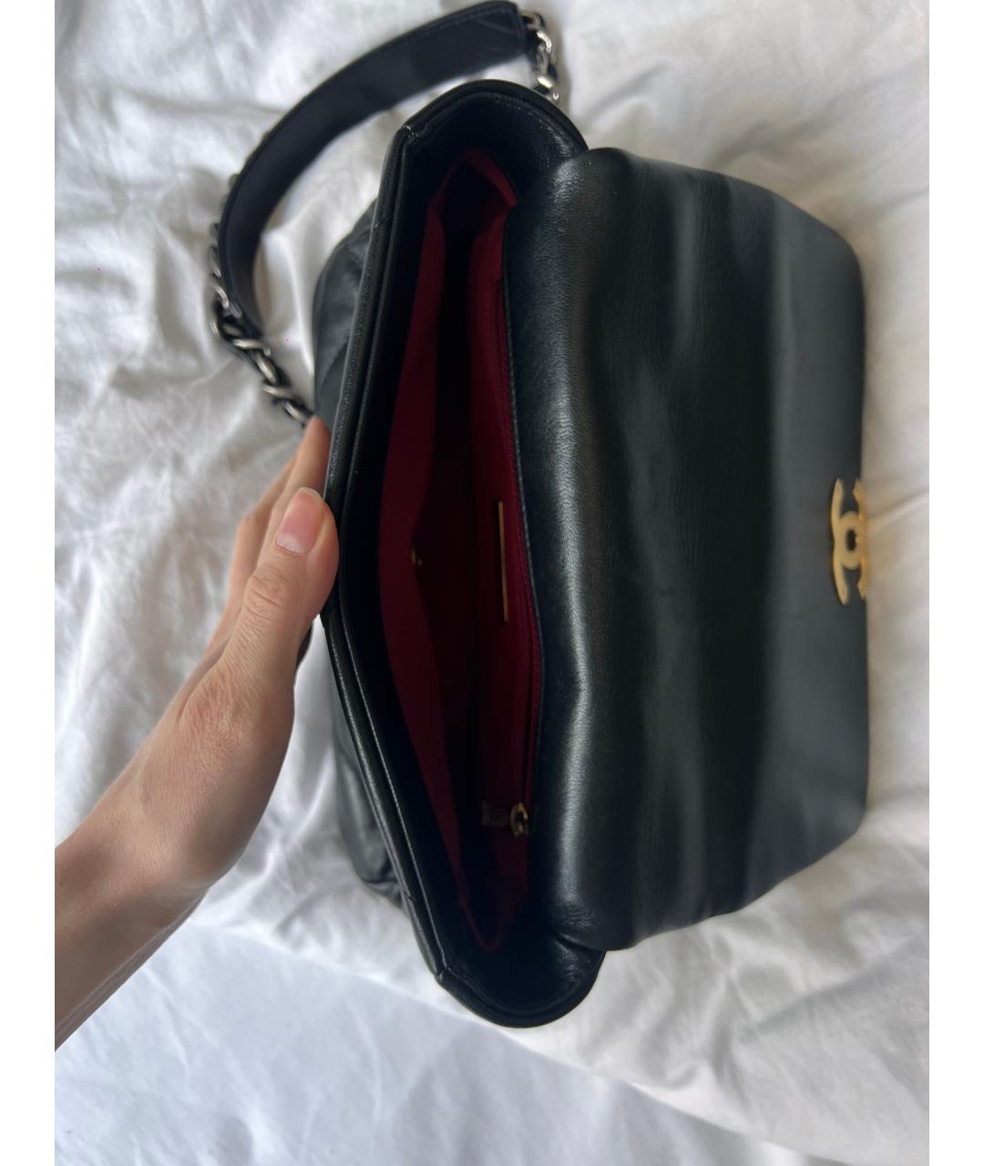 CHANEL Черная кожаная сумка через плечо, фото 3