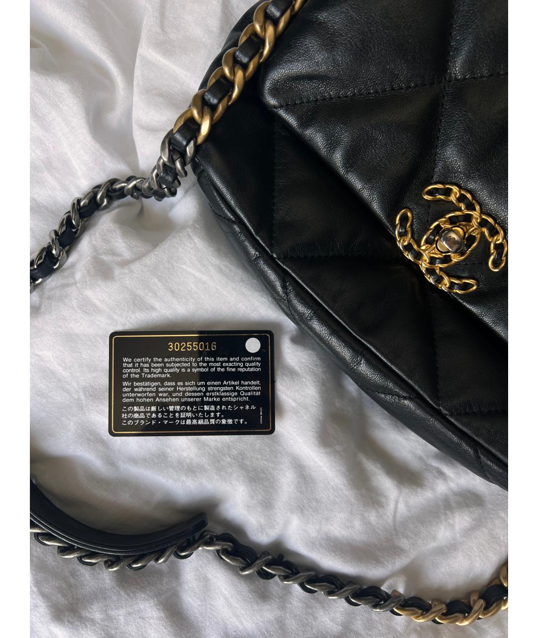 CHANEL Черная кожаная сумка через плечо, фото 8