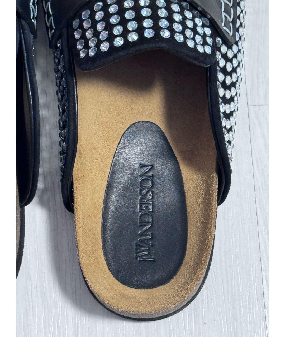 J.W.ANDERSON Черные кожаные сабо, фото 5