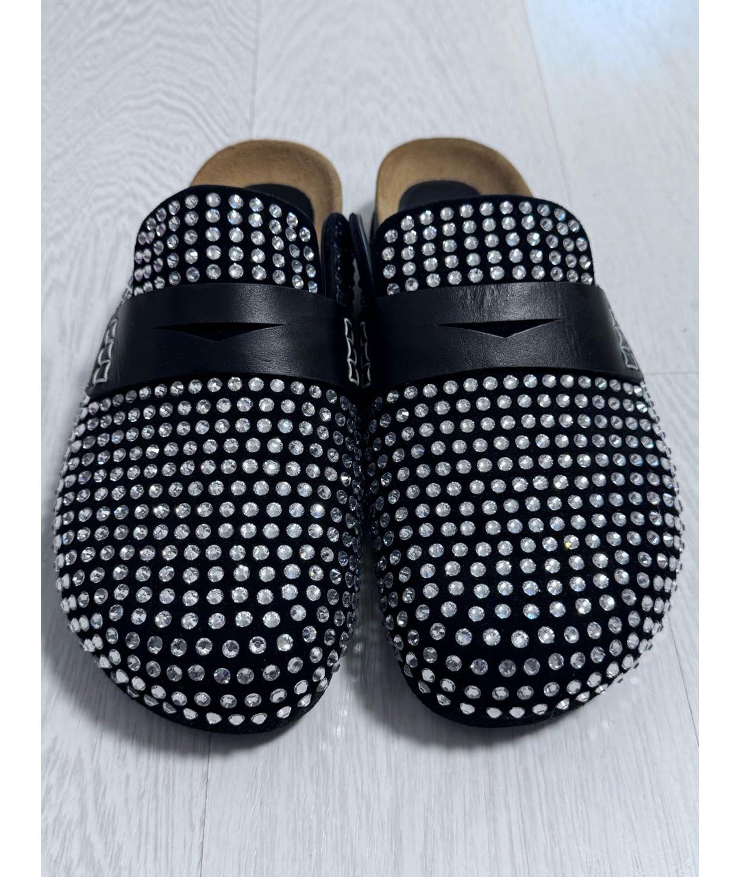 J.W.ANDERSON Черные кожаные сабо, фото 2