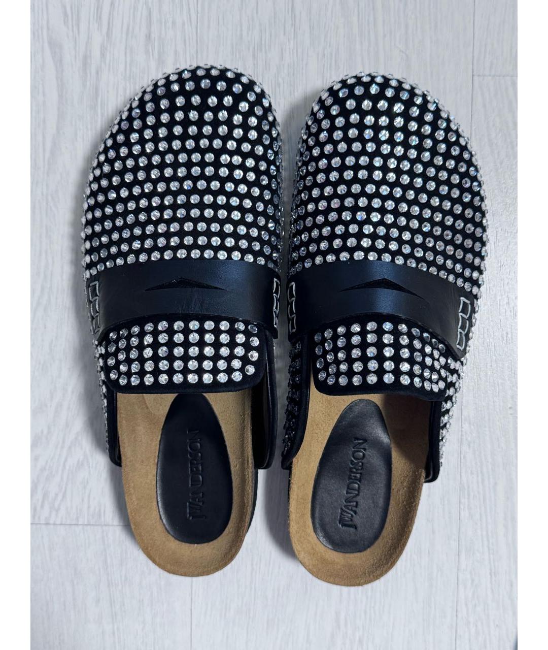 J.W.ANDERSON Черные кожаные сабо, фото 3