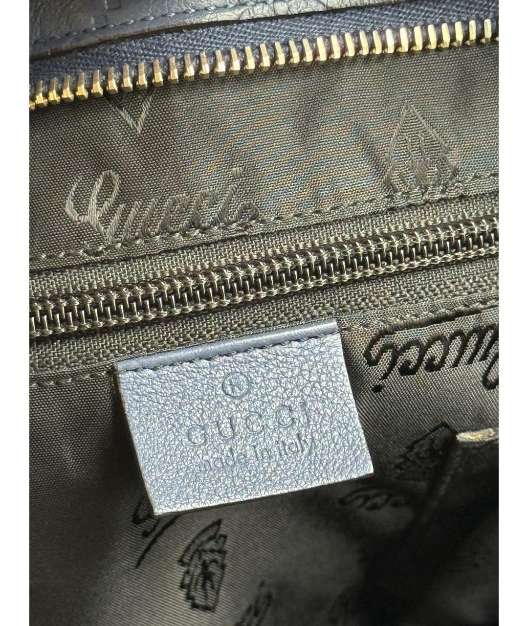 GUCCI Синяя кожаная сумка на плечо, фото 8