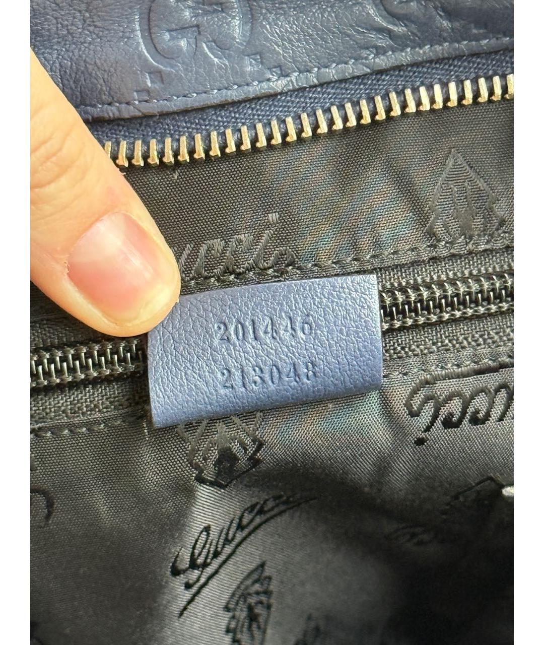 GUCCI Синяя кожаная сумка на плечо, фото 6