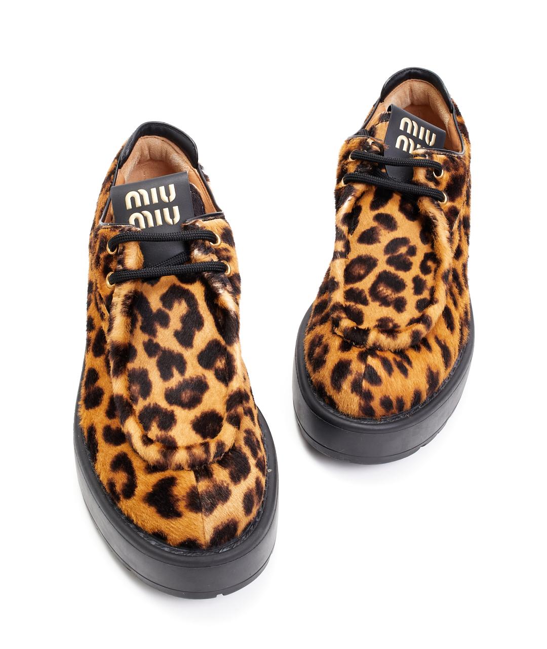 MIU MIU Черные кожаные лоферы, фото 4