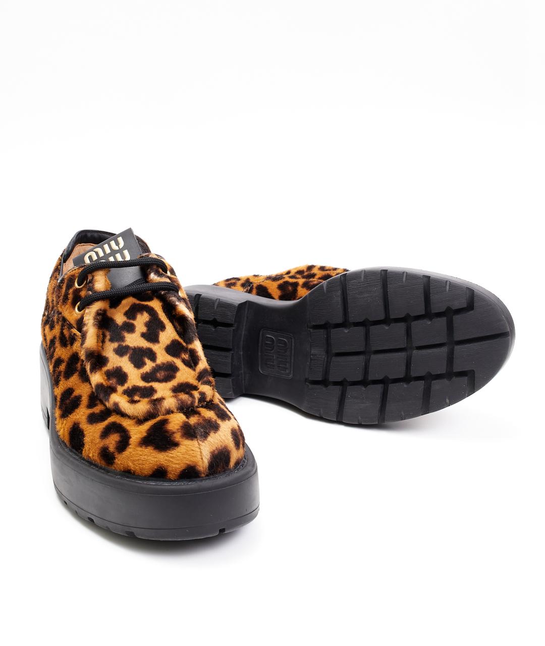 MIU MIU Черные кожаные лоферы, фото 5