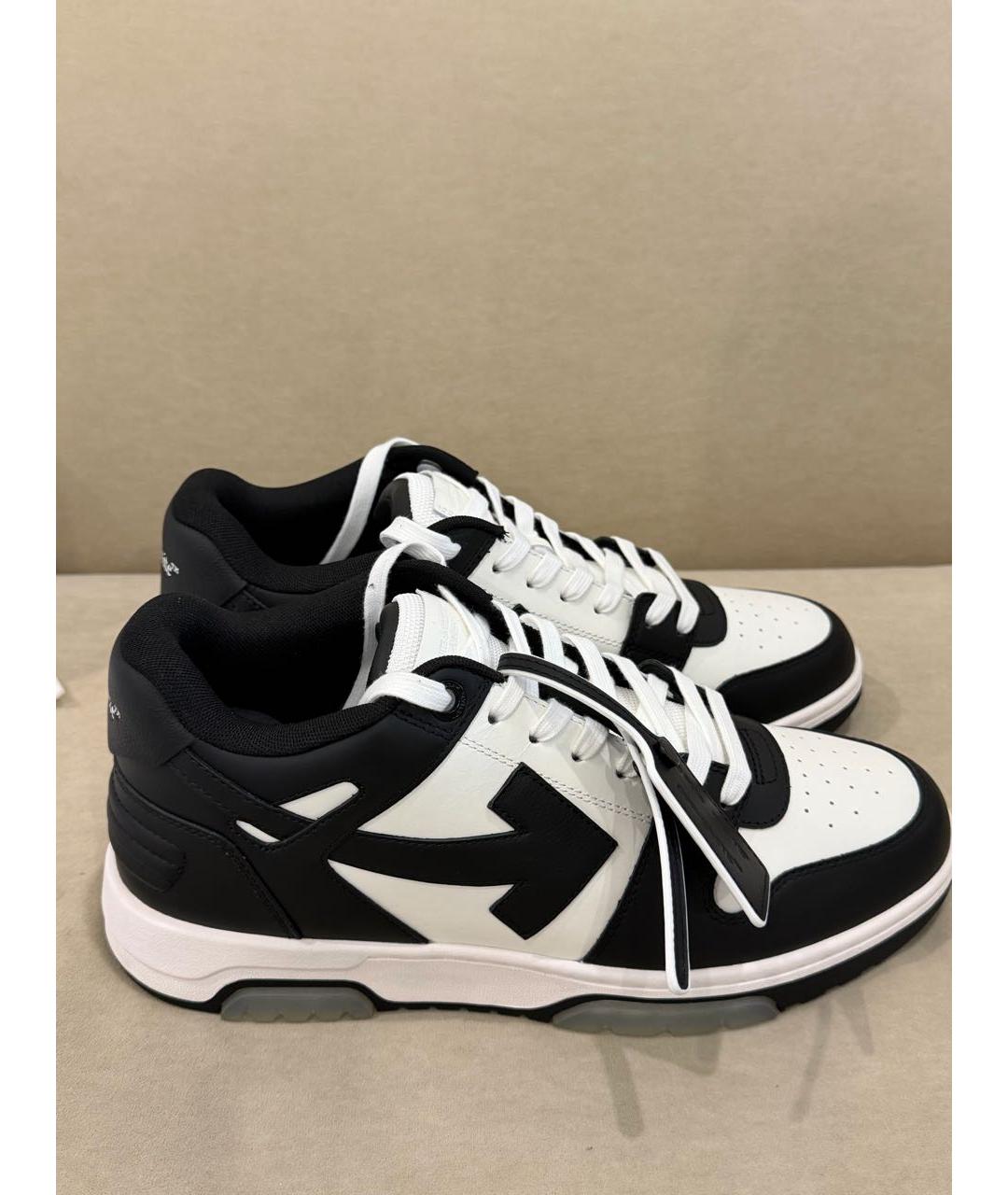 OFF-WHITE Белые кожаные низкие кроссовки / кеды, фото 7