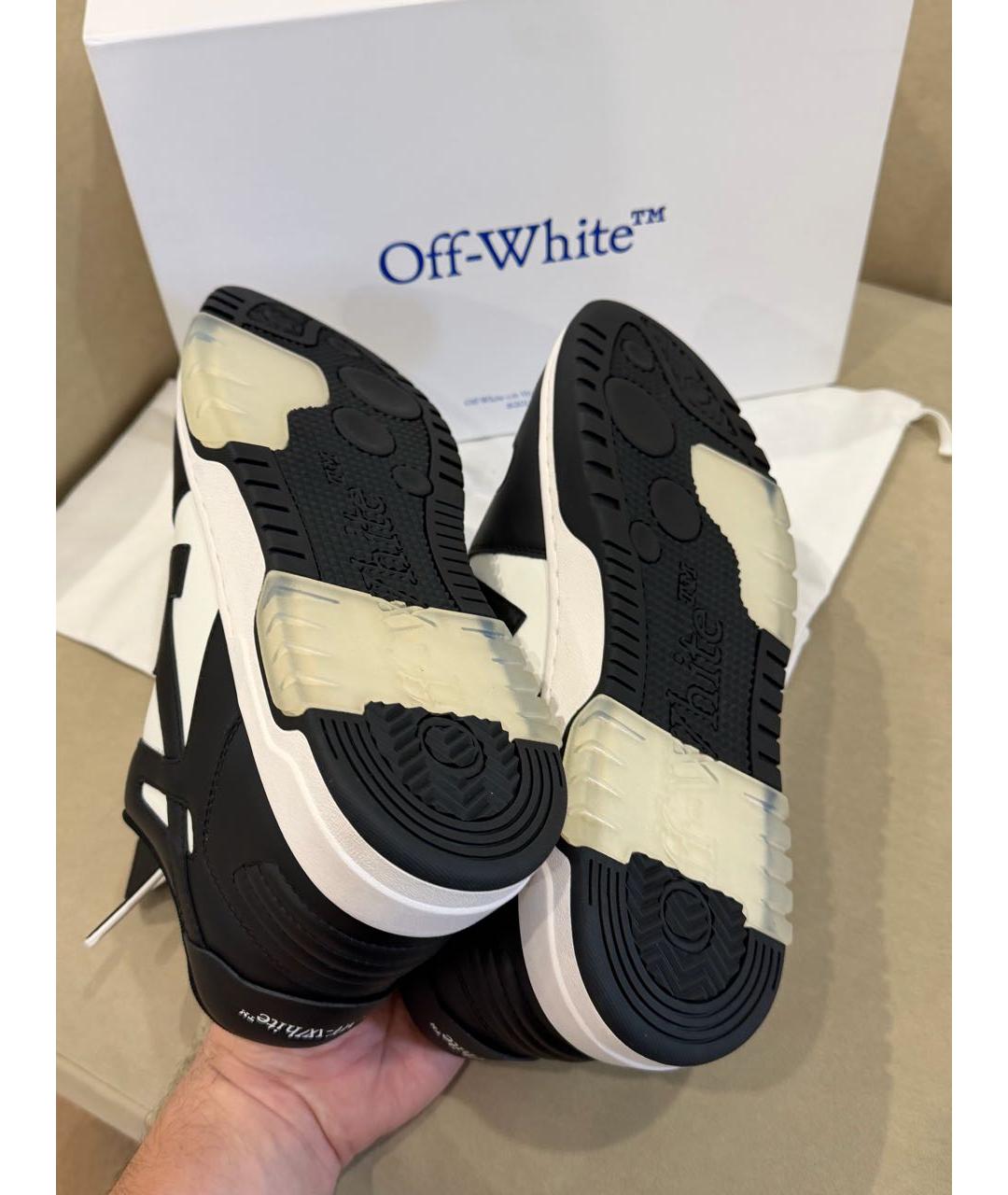 OFF-WHITE Белые кожаные низкие кроссовки / кеды, фото 5