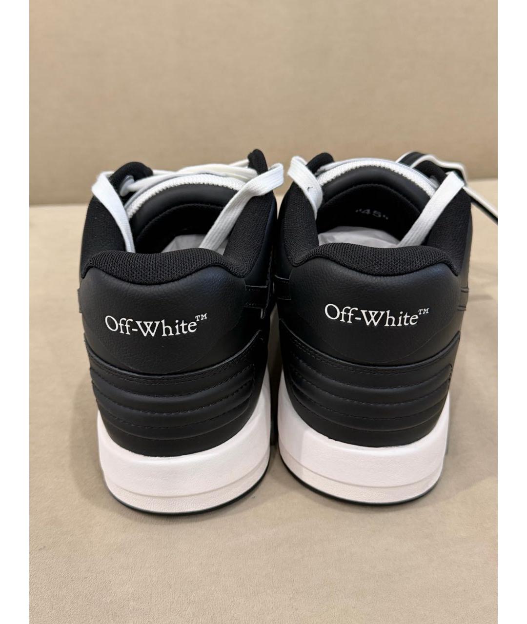 OFF-WHITE Белые кожаные низкие кроссовки / кеды, фото 4