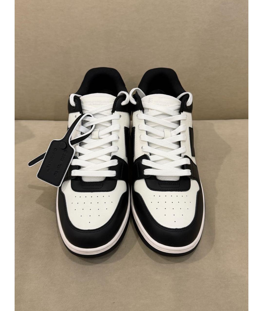 OFF-WHITE Белые кожаные низкие кроссовки / кеды, фото 2