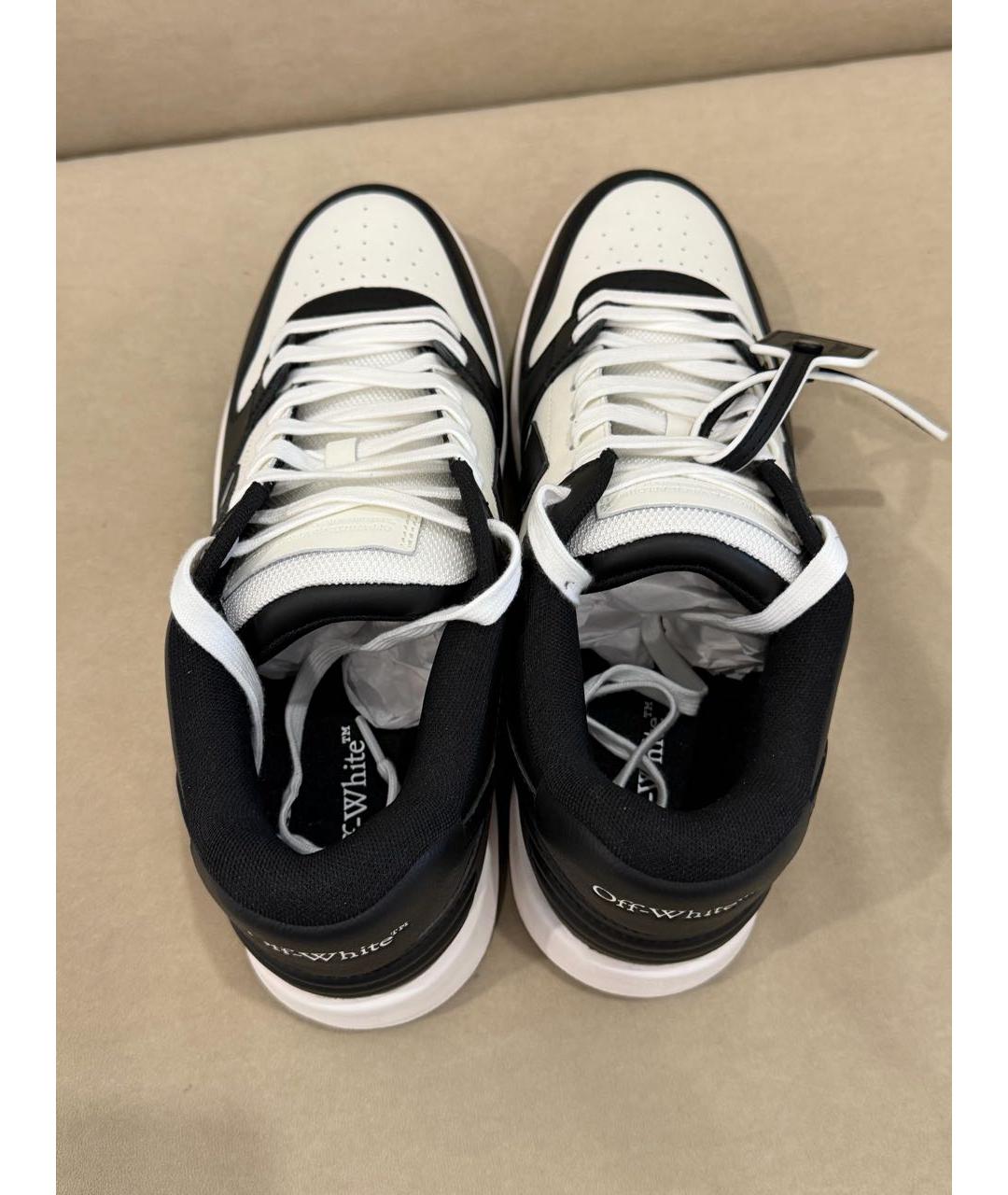 OFF-WHITE Белые кожаные низкие кроссовки / кеды, фото 3