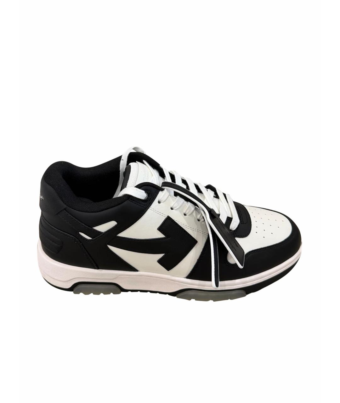 OFF-WHITE Белые кожаные низкие кроссовки / кеды, фото 1